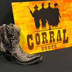 Corral D Toe Studded Western Boots Black Brown