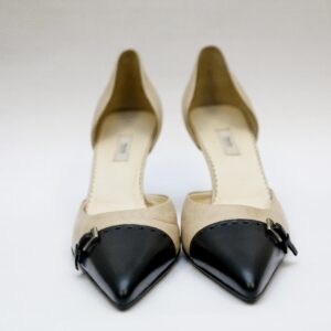 Prada Nude and Black Heels