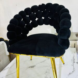 Modern Black Velvet Chair